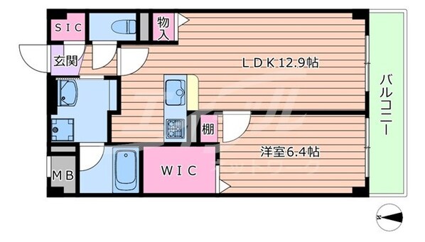 フェリシア江坂の物件間取画像